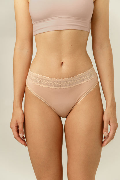 Menstruatiebroekje model bikini met kant | diverse kleuren