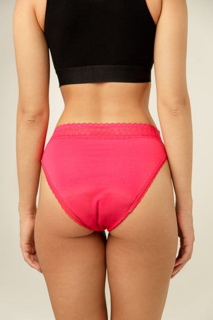 Menstruatiebroekje model bikini met kant | diverse kleuren