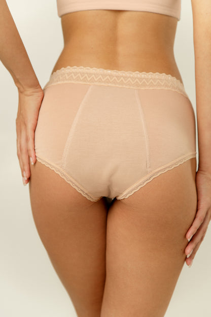 Menstruatiebroekje model hipster met kant | diverse kleuren