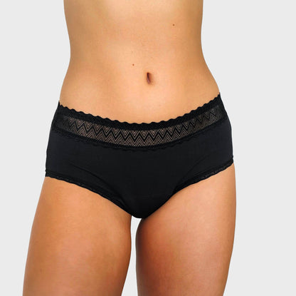 Menstruatiebroekje model hipster met kant | diverse kleuren