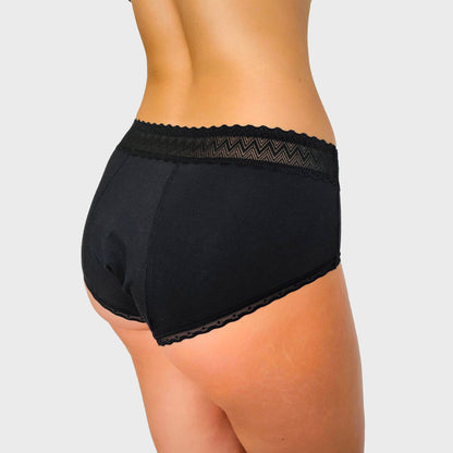 Menstruatiebroekje model hipster met kant | diverse kleuren
